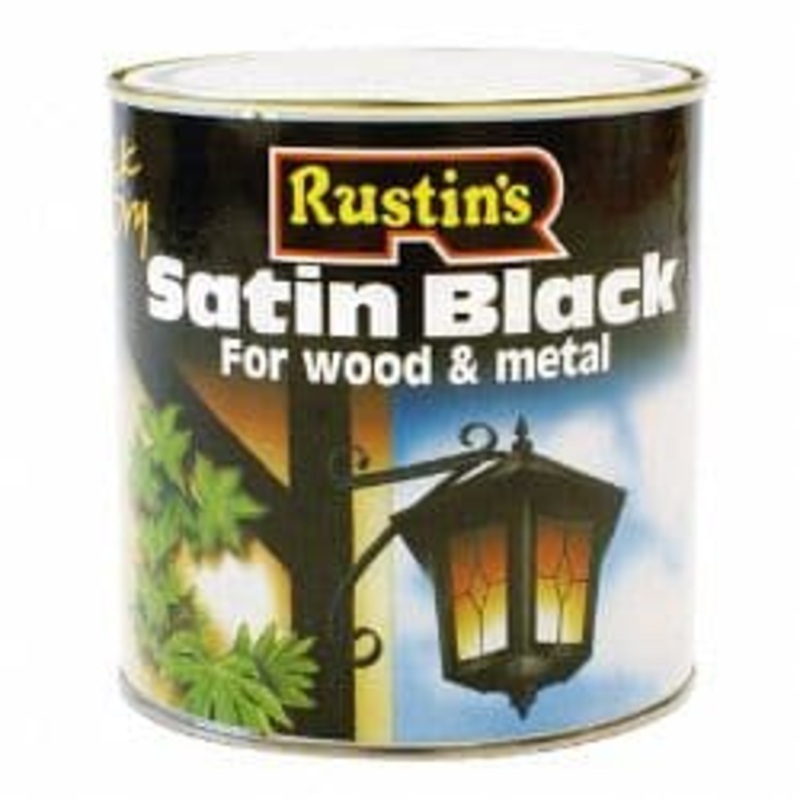 Rustins Quick Dry Satin Black – 1L