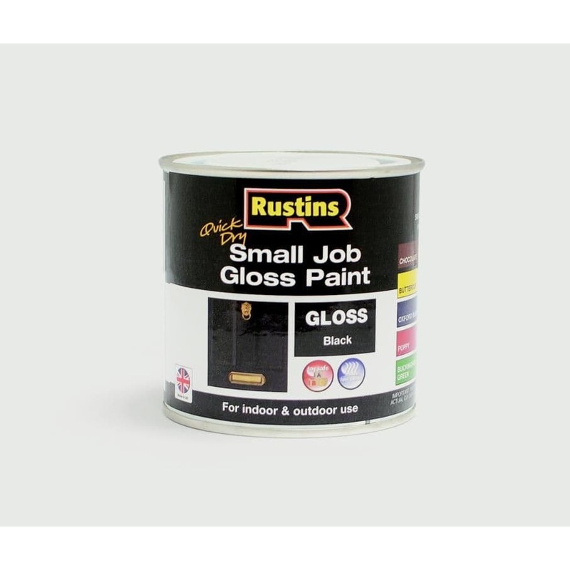 Rustins Quick Dry Small Job Gloss 250ml – Black