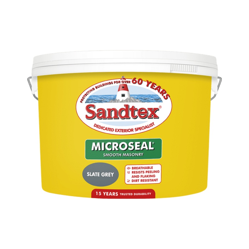 Sandtex Smooth Masonry Paint 10L – Slate Grey
