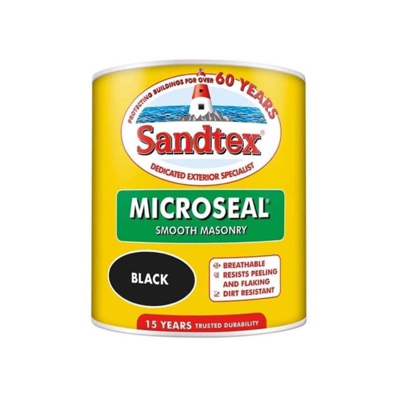 Sandtex Smooth Masonry Paint 1L – Black