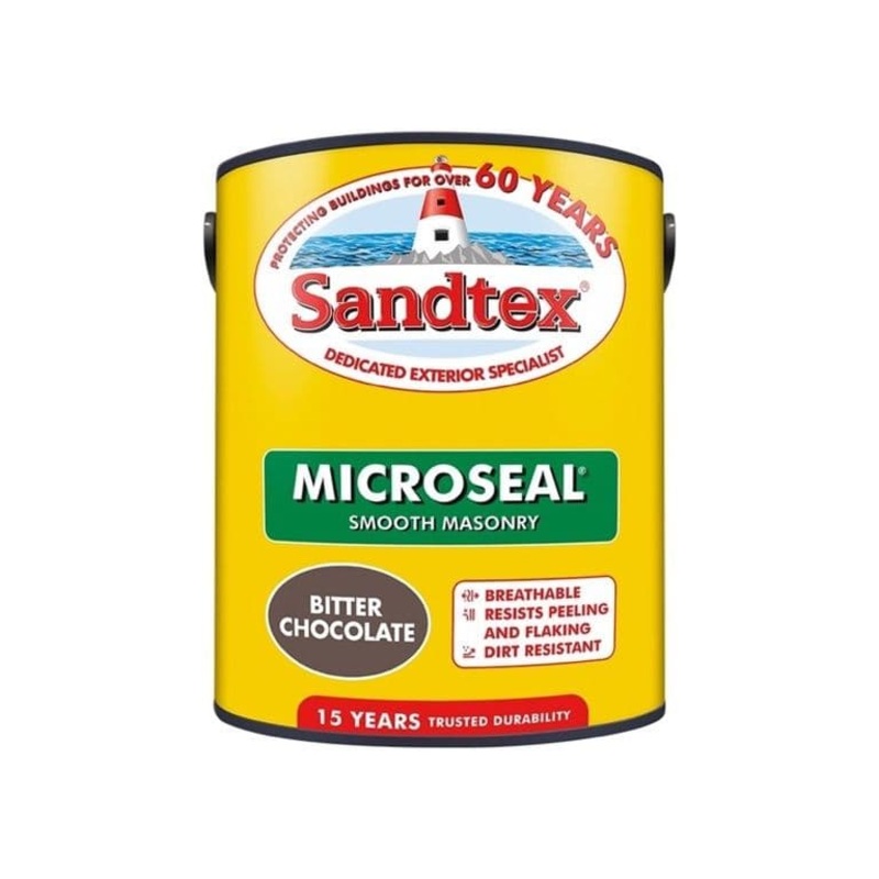 Sandtex Smooth Masonry Paint 5L – Bitter Chocolate