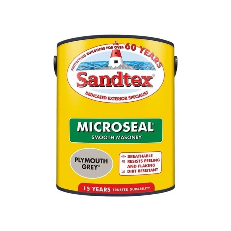Sandtex Smooth Masonry Paint 5L – Plymouth Grey