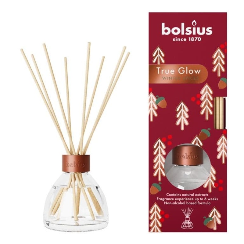 Bolsius True Glow Fragrance Diffuser Winterspice 45ml Glass – 45ml