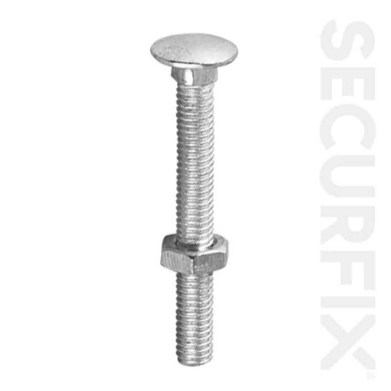 Securfix Carriage Bolt 5 Pack – M12 x 100mm