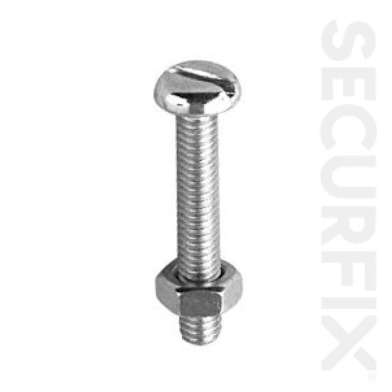 Securfix Pan Head Machine Screw 50 Pack – M6 x 30mm
