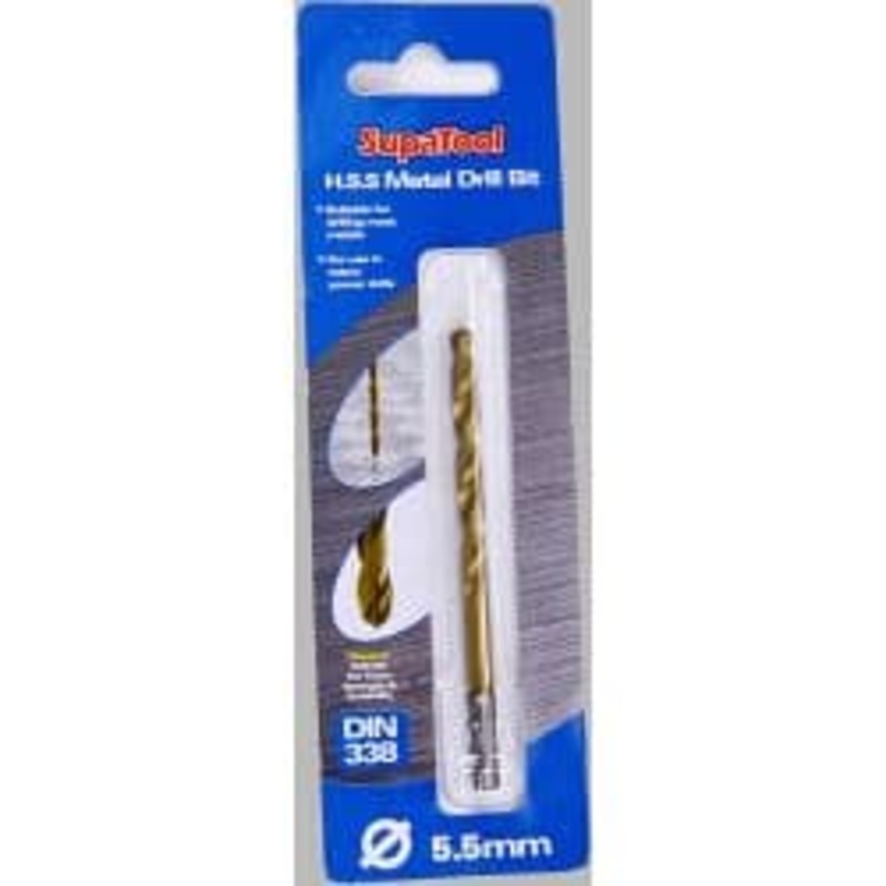 SupaTool Titanium Coated HSS Drill Bits – 5.5x93mm