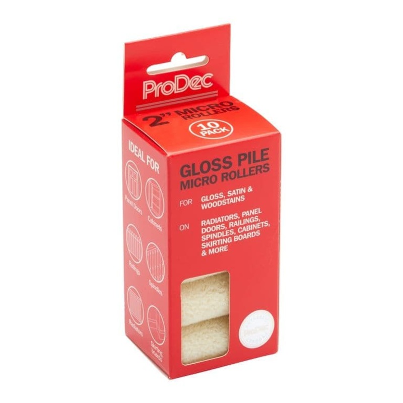 ProDec Gloss Pile Micro Rollers 2 – 10 Pack