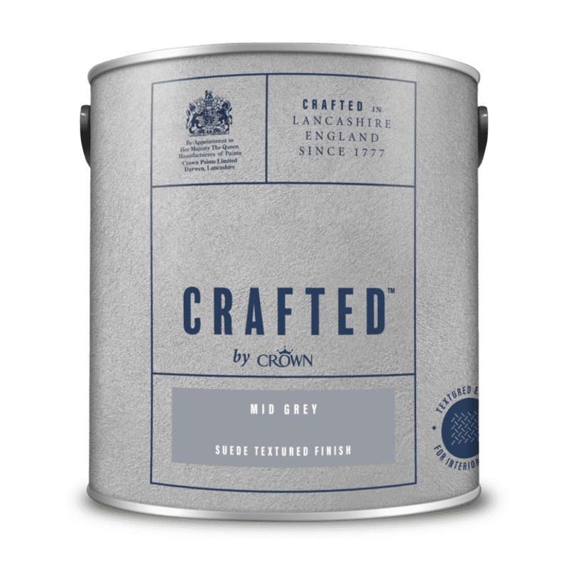 Crown Crafted Suede Textured 2.5L – Mid Grey