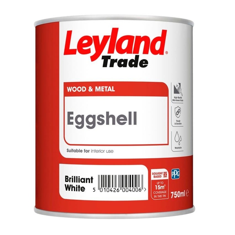 Leyland Trade Eggshell 750ml – Brilliant White