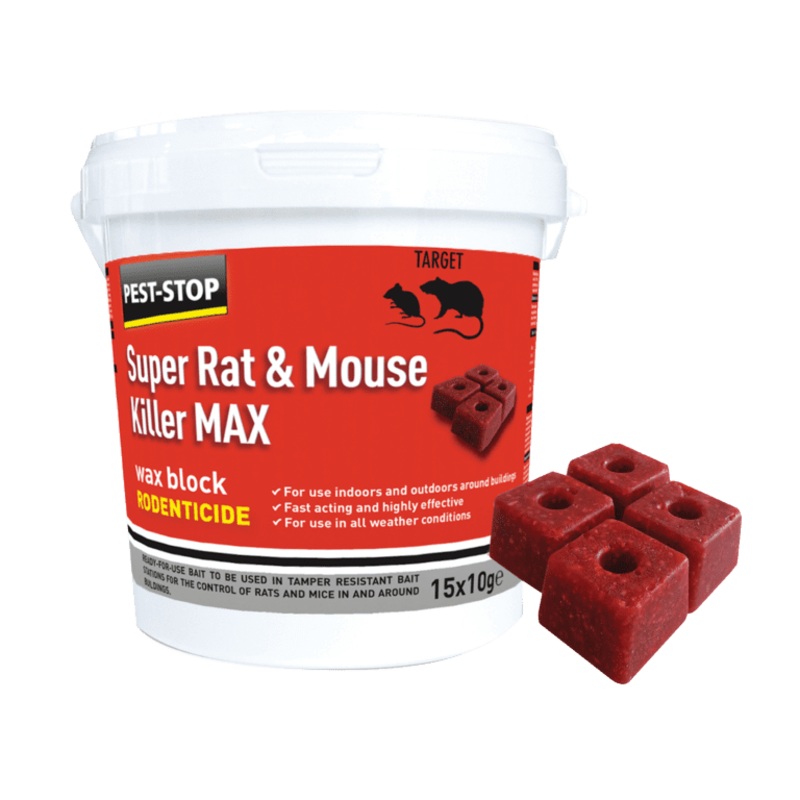 Pest-Stop Super Rat And Mouse Killer – 15 x 10g