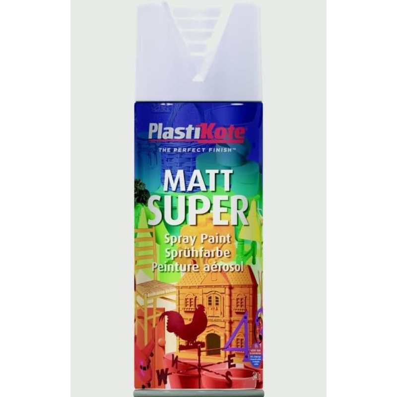 PlastiKote Matt Super Gloss – 400ml Aerosol White