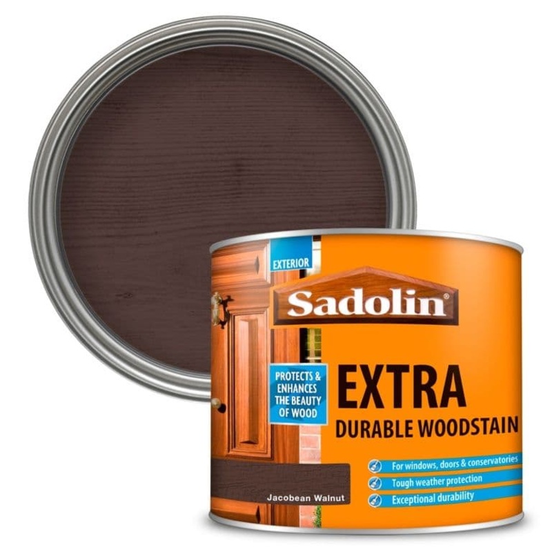 Sadolin Extra Durable Woodstain – 500ml  Jacobean Walnut