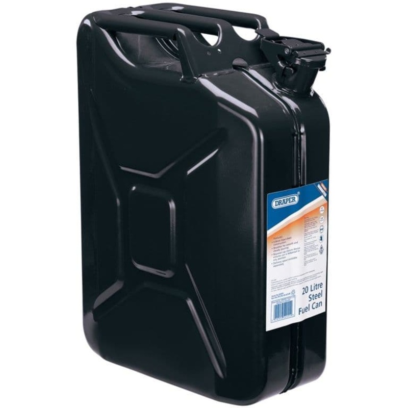 Draper Steel Fuel Can – Black 20L