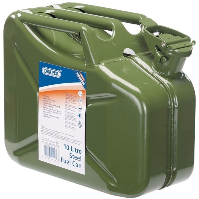 Draper Steel Fuel Can – Green 10L