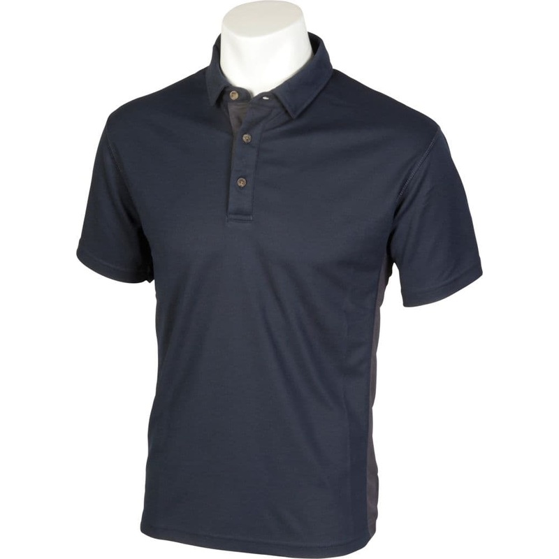 Glenwear Cuillin Unisex Breathable Polo Shirt – XXL Navy/Grey