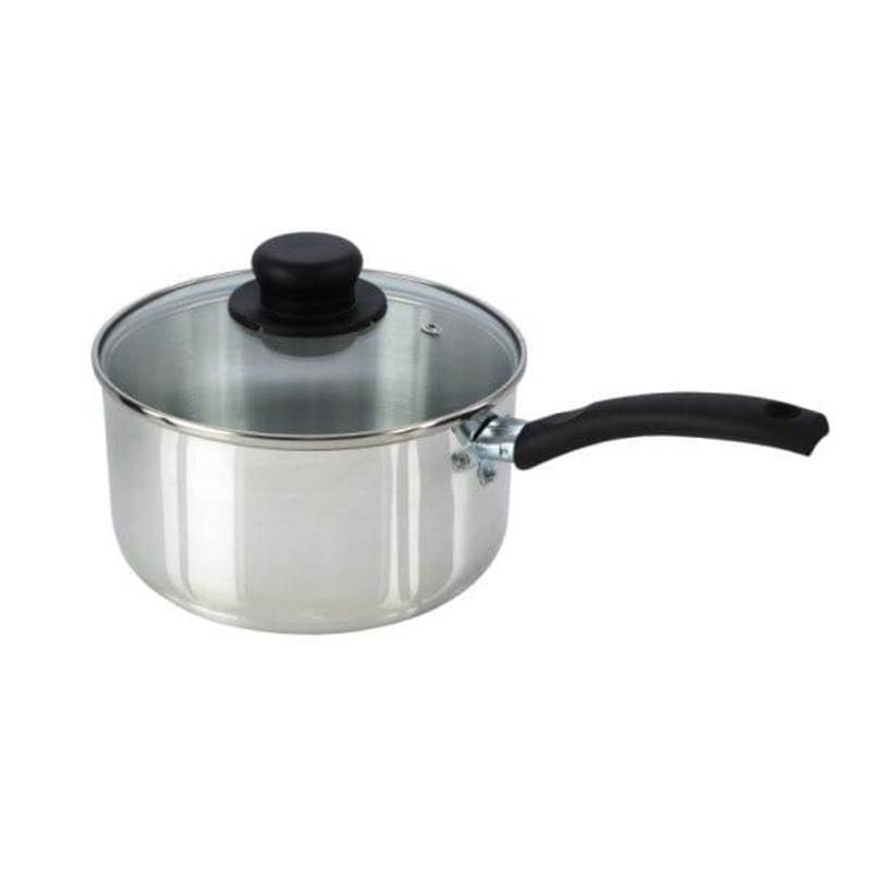 Mtk Housewares Sauce Pan & Glass Lid – 18cm