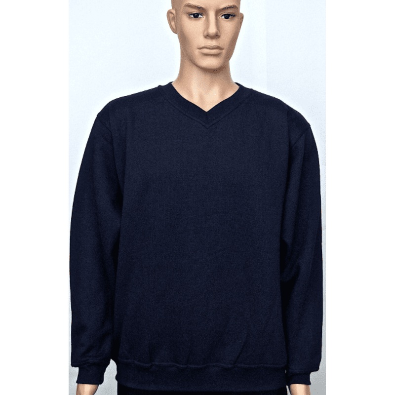 Uneek Heavyweight Navy V-Neck Sweatshirt – M
