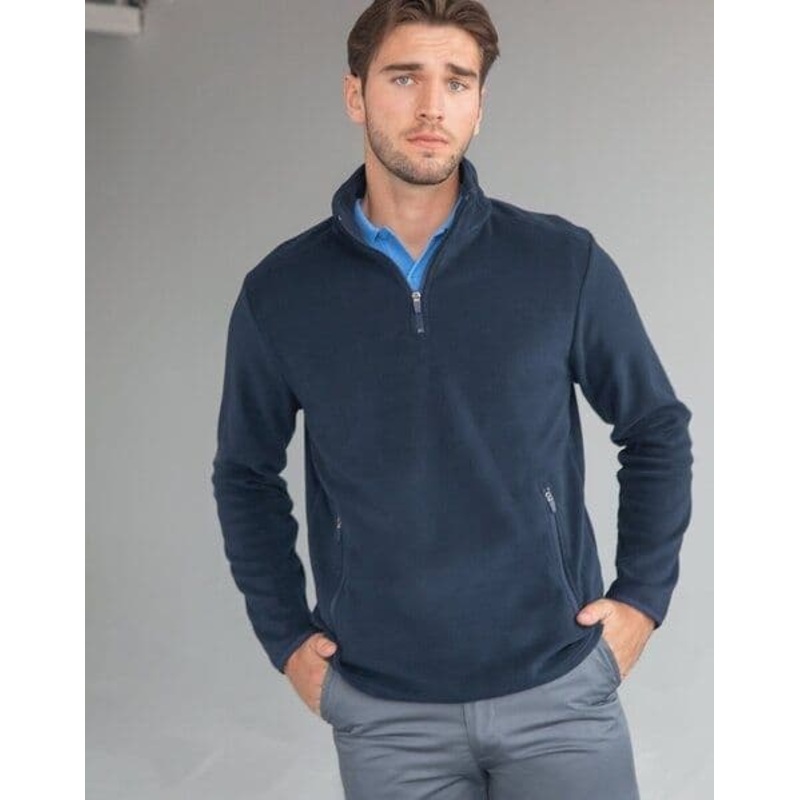 Prestige Henbury Black 1/4 Microfleece – Size XXXLarge