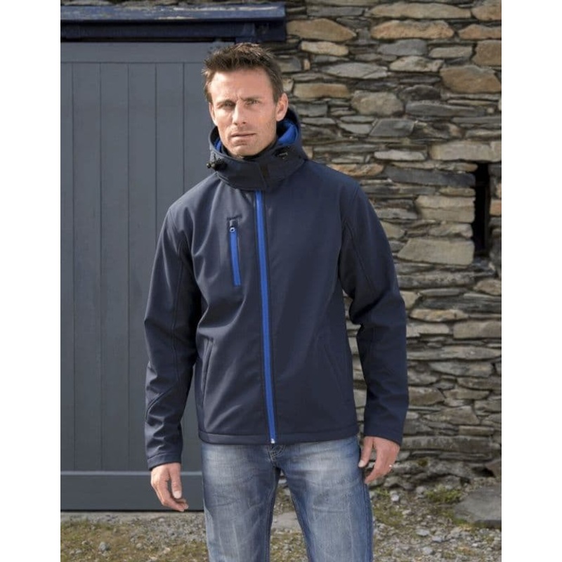 Regatta Mens Hooded Softshell Navy – XXXLarge