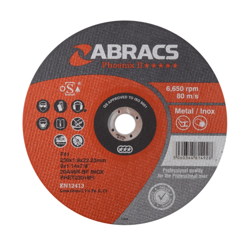 Abracs Phoenix II Extra Thin Cutting Disc – 230mm x 22mm