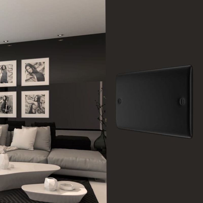 BG Double Blank Plate – Matt Black