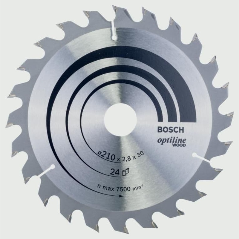 Bosch Wood Circular Saw Blade 24T – 210 x 30mm
