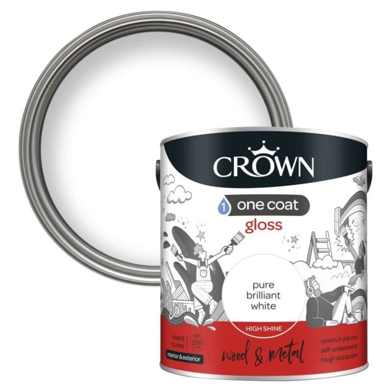 Crown One Coat Gloss Brilliant White – 2.5L