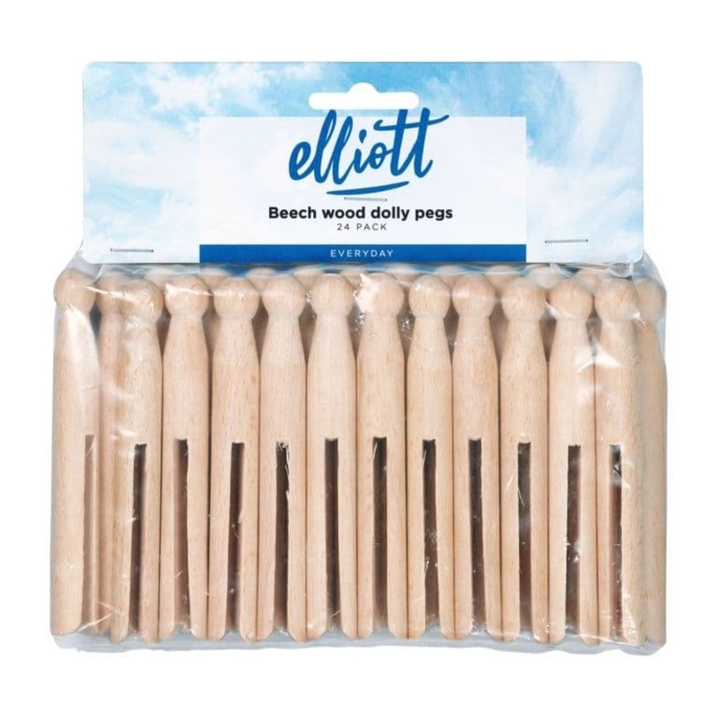 Elliott Beech Wood Dolly Pegs – Pack 24
