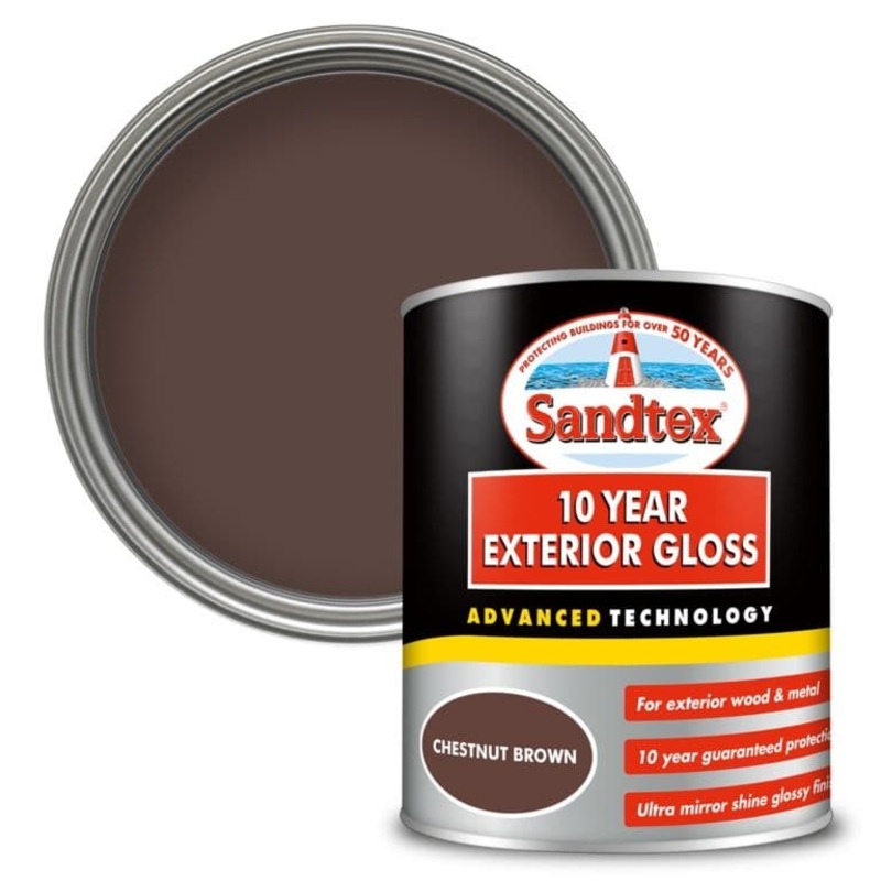 Sandtex 10 Year Exterior Gloss 750ml – Chestnut Brown