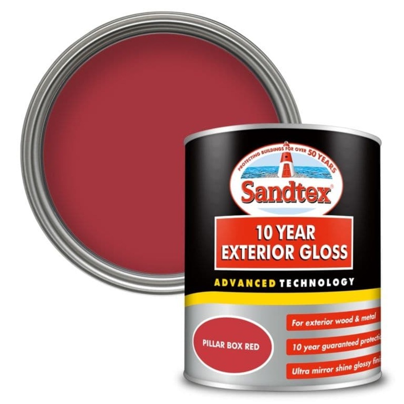 Sandtex 10 Year Exterior Gloss 750ml – Pillar Box Red