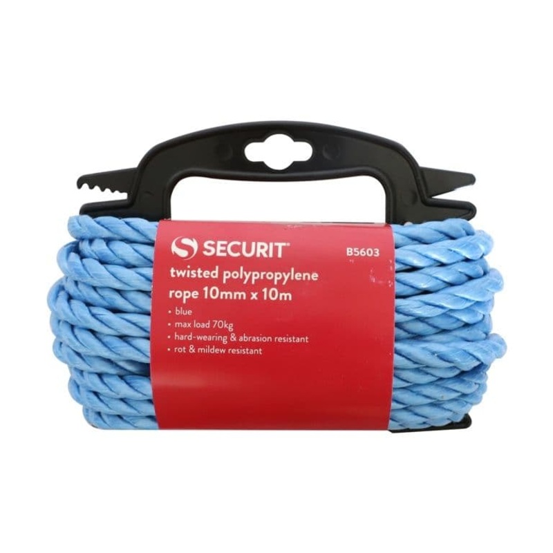 Securit Twisted Polypropylene Rope Blue – 10mm x 10m