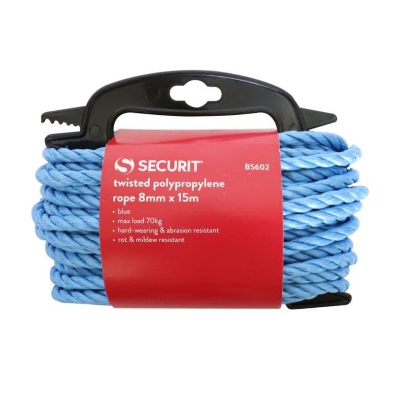 Securit Twisted Polypropylene Rope Blue – 8mm x 15m