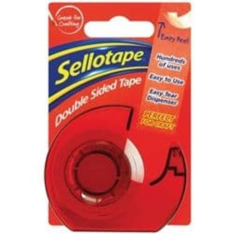 Sellotape Double Sided Tape & Dispenser – 15mm x 5m