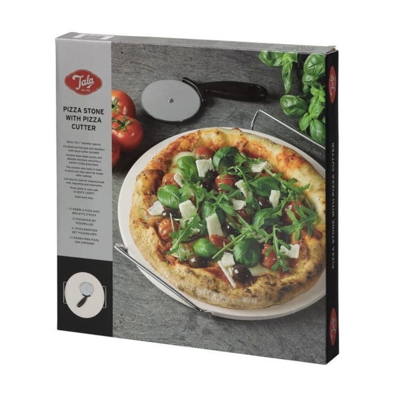 Tala Pizza Stone With Pizza Cutter – 32cm