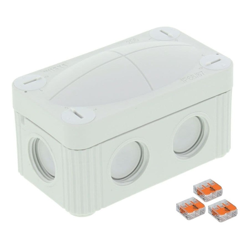 Wiska Combi 206/3XWAGO Junction Box – IP66/67 Grey