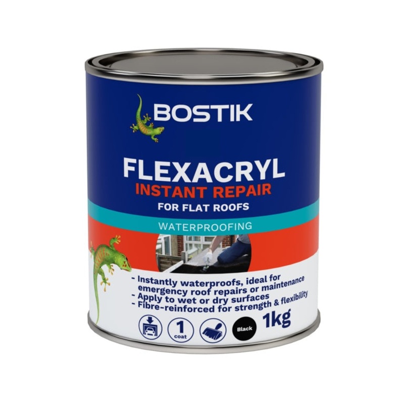 Bostik Flexacryl Instant Waterproof Compound – 1kg Black