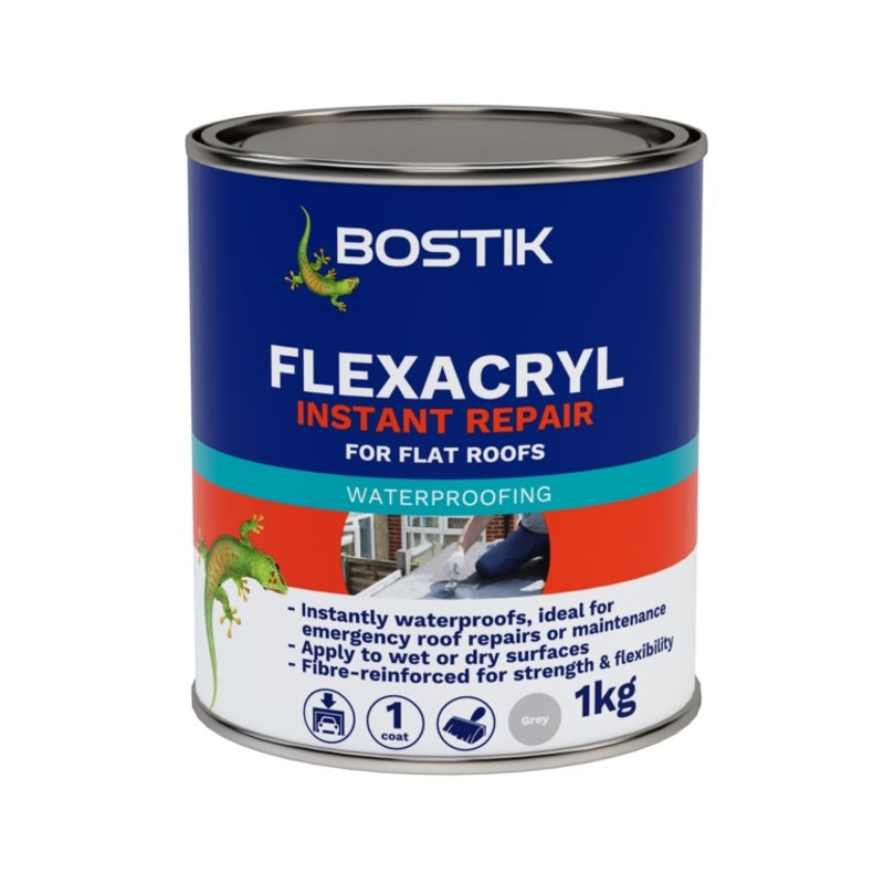 Bostik Flexacryl Instant Waterproof Compound – 1kg Grey