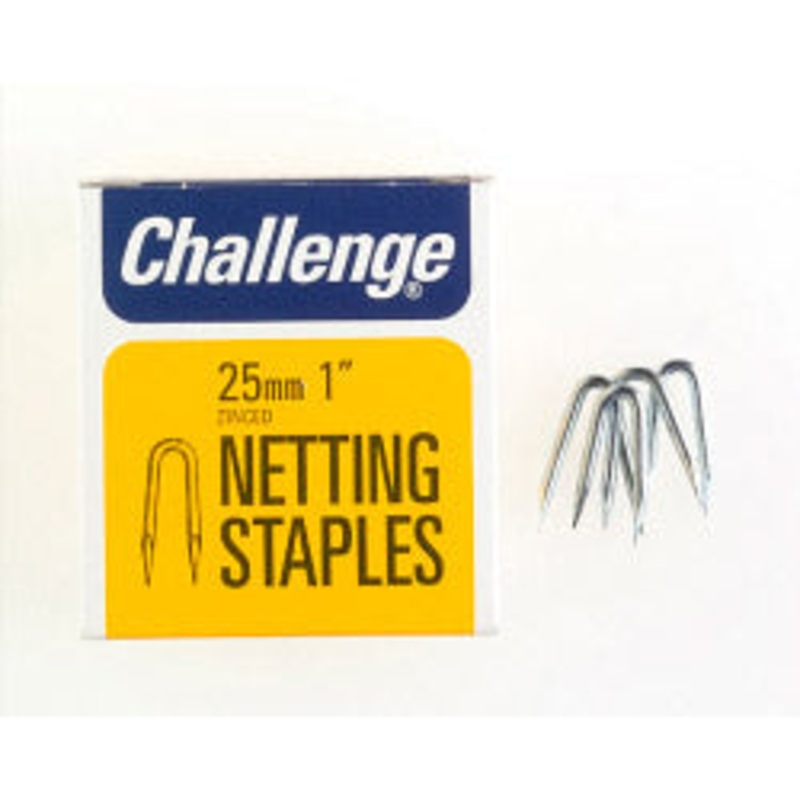Challenge Netting Staples – Zinc Plated (Box Pack) – 25mm