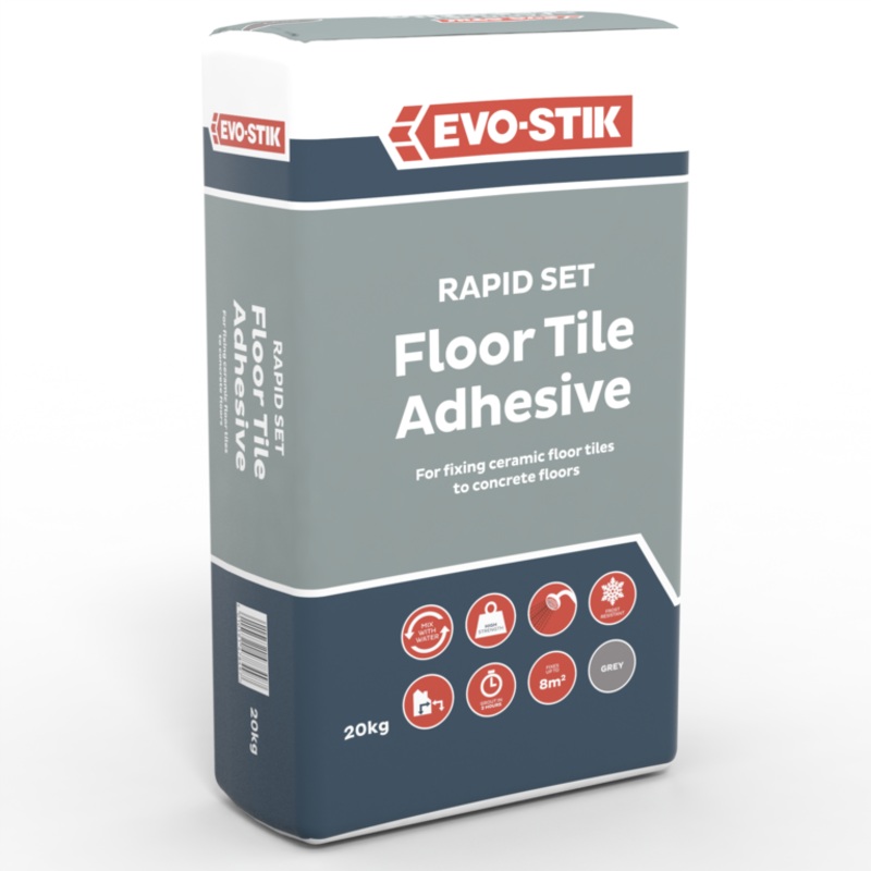 Evo-Stik Floor Tile Adhesive Fast Set For Concrete Floors – 20kg