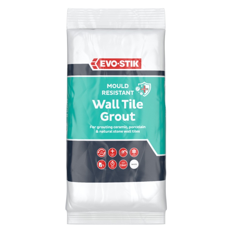 Evo-Stik Tile A Wall Fast Set Grout for Ceramic Tiles – White – 1.5kg