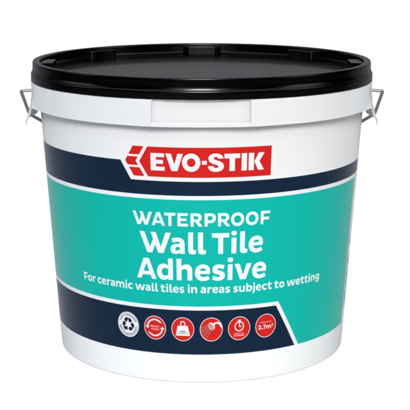Evo-Stik Tile A Wall Waterproof Adhesive for Ceramic Tiles – 2.5L