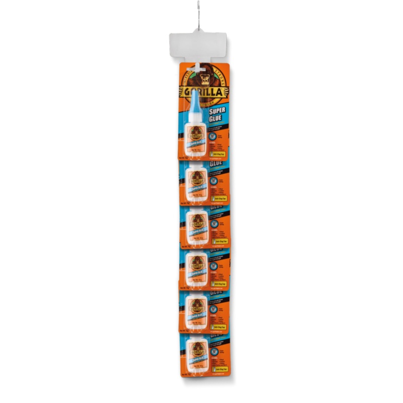 Gorilla Super Glue 15g 6 Piece Clip Strip