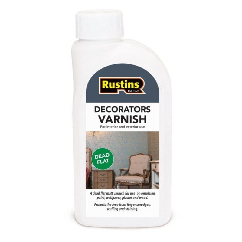 Rustins Decorators Varnish – 500ml Dead Flat