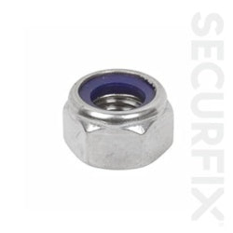 Securfix Nylon Locking Nut Zinc Plated M6 – 100 Pack