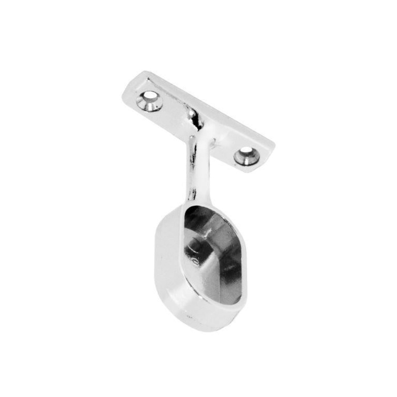 Securit Chrome Oval End Bracket – 30mm Pack 2