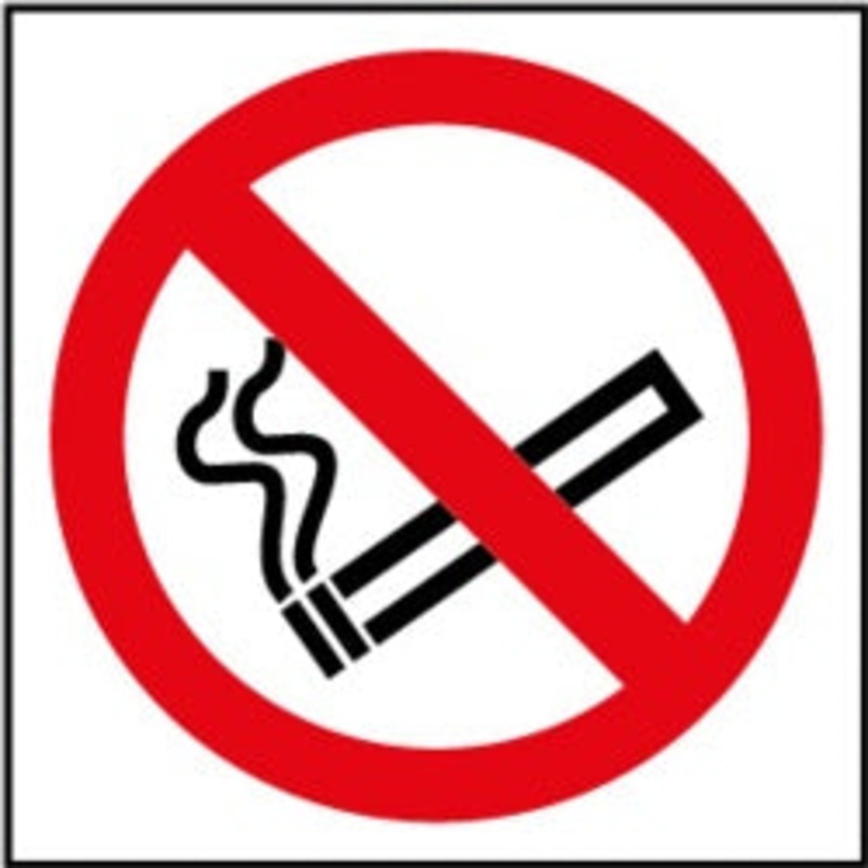 Securit No Smoking Symbol Sign – 100mmx100mm – Pack 2