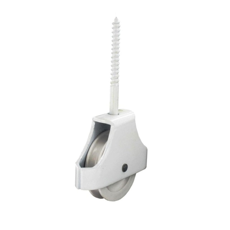 Securit Single Screw-In Pulley White – 45mm