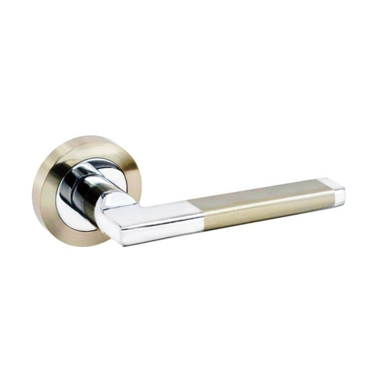 Securit Ultra Lever On Rose Handle Pair – Satin Nickel/Chrome Plated