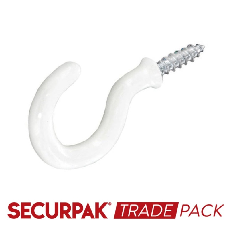 Securpak Cup Hook White 38mm – 50 Pack