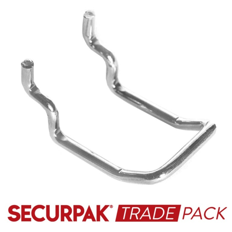 Securpak Euro Pegboard Loop Hook Zinc Plated – 20 Pack